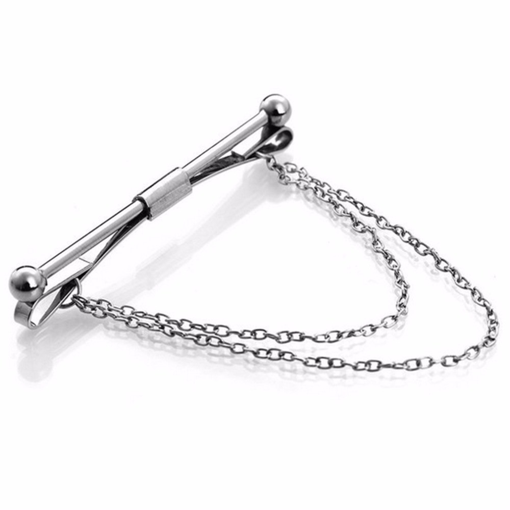 Shirt Plain Collar Necktie Chain Pin Tie Clip Brooch Bar - greenland.th ...