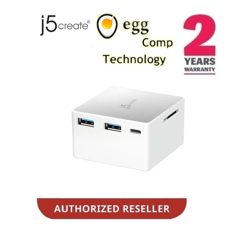 J5Create USB-C Type-C ถึง HDMI 4K / USB 3.0 / SD Card Reader Powered Mini Docking Station JCDP385