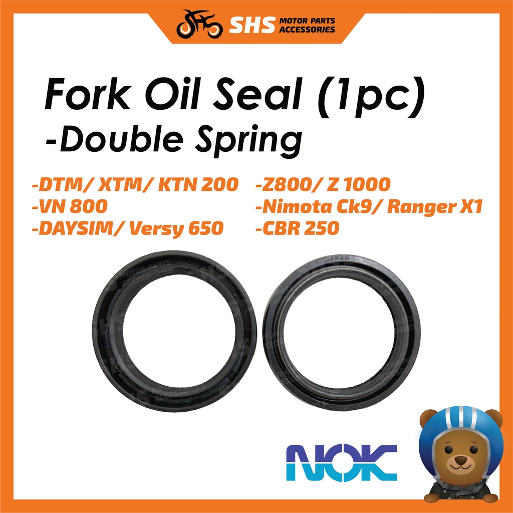 NOK Fork Oil Seal -DTM/XTM/KTN 200/VN 800/DAYSIM/Versy650/Z800/Z 1000/Nimota Ck9/Ranger X1/CBR 250(1