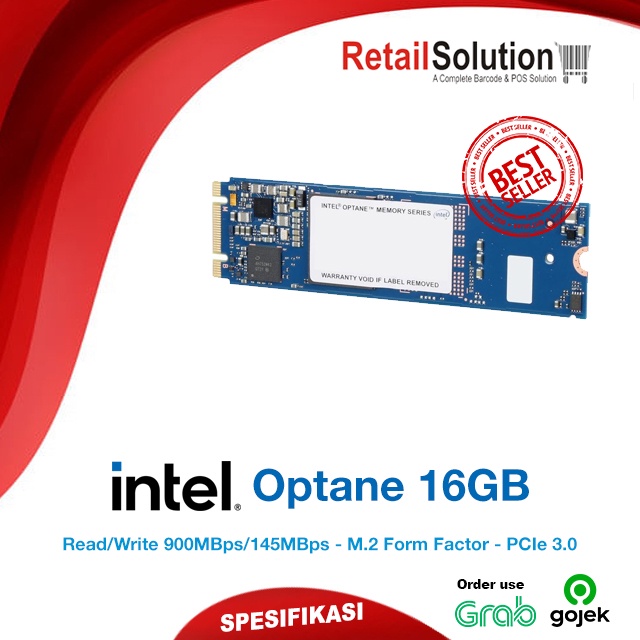 Intel Optane หน่วยความจํา 16GB 16GB M.2 M2 PCIe NVME - ถาด MEMPEK1W016GA