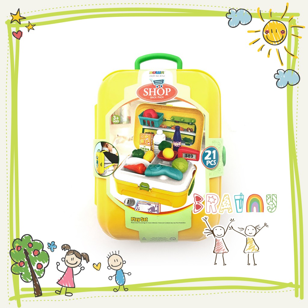 กระเป๋าเป้สะพายหลัง Playset Shop กระเป๋าช้อปปิ้ง Shopee Thailand