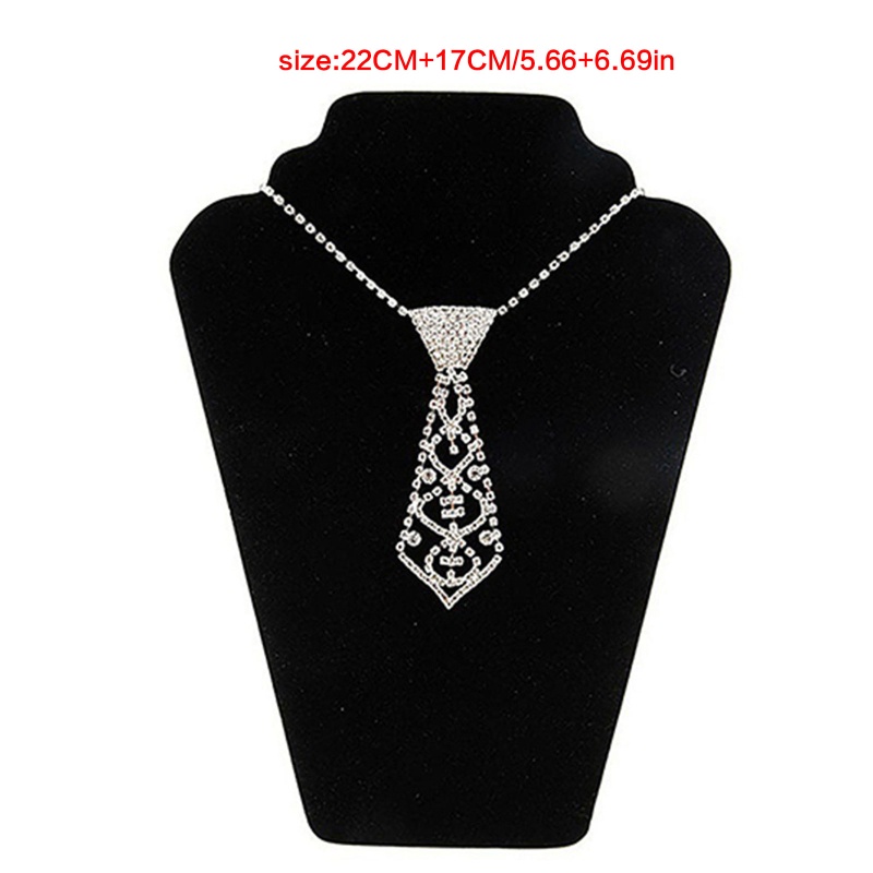 CPY ผู้หญิง Glitter สําหรับ Rhinestone เนคไทปรับเครื่องประดับสร้อยคอ