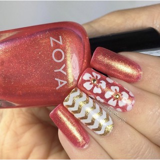 พร้อมส่ง Zoya Rica  ส้มคอรัลเหลือบชมพู วิ้งทองกระจายกระแทกทุกสายตา ดูแพง โทนแปลก ไม่ซ้ำในกรุ   แท้ 💯%