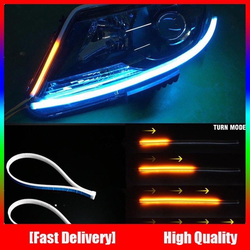 รถยนต์ DRL DAYLIGHT 12V รถยนต์ 1 ชุด 60CM