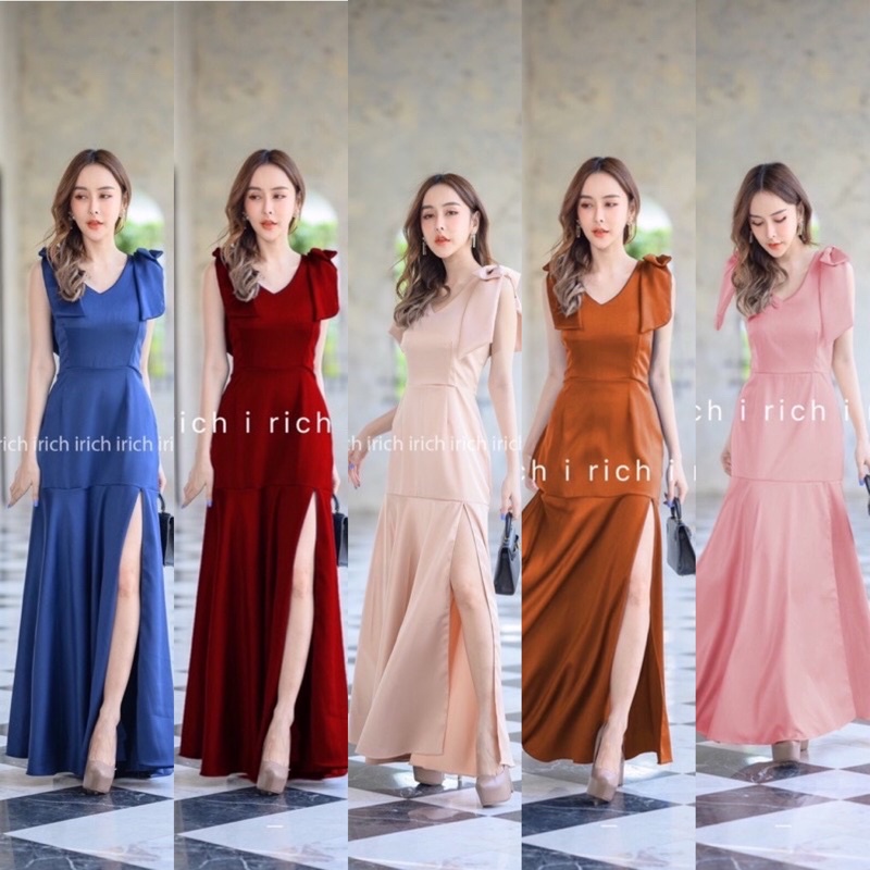 #8,#20 ชุดออกงาน เดรสยาว ชุดราตรี เดรสสาวอวบ