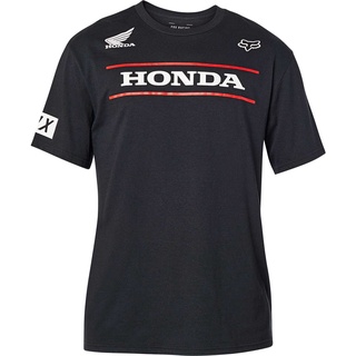 คอตต้อนคอกลมเสื้อยืด พิมพ์ลายสุนัขจิ้งจอกแข่งรถ Honda สําหรับผู้ชายS-5XL