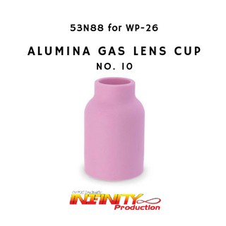 LARGER ALUMINA GAS LENS CUP 53N88 No.10 อะไหล่ปืนเชื่อมอาร์กอน WP-26 (10ชิ้น/แพ็ค)