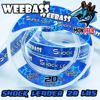 สายเอ็นหน้า ช๊อคลีดวีแบส WEEBASS SHOCK LEADER SUPER SOFT 100% ( ตกปลาฟันคม )