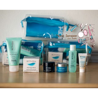 Biotherm Gift Set 6ชิ้น Set B (ฺLife Plankton emulsion+mask / Aquasource Toner+Gel +Everplump+Biosource Foam) มีกระเป๋า