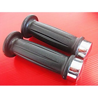 SUZUKI VS VL 1400 800 750 600 650 "BLACK" HANDLE GRIP SET 7/8"   // ปลอกแฮนด์ สีดำ ปลายชุบโครม สินค้าคุณภาพดี