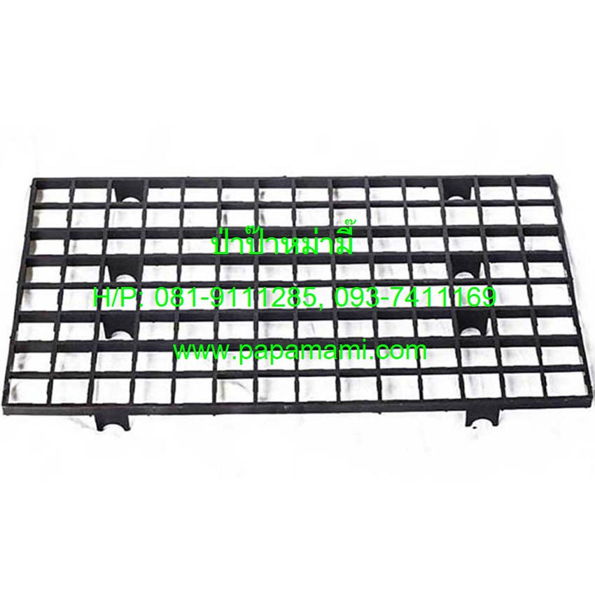1อัน Papamami ตะแกรงพลาสติก ดำ 1 นิ้ว 112 ช่อง กว้าง35.5ซม.xยาว61.5ซม. ตะแกรงรองกระถาง วางต้นไม้