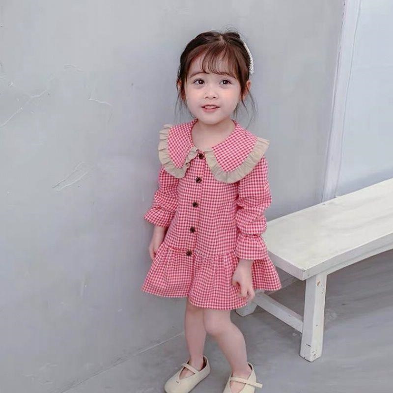 ชุดเดรสเด็กผู้หญิง แขนยาว ผ้าฝ้ายนิ่ม เบา ใส่สบาย