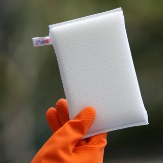 Poly-Brite Ultra โพลี-ไบรท์อัลตร้า ฟองน้ำหุ้มตาข่าย สีขาว (2ชิ้น/แพ็ก)