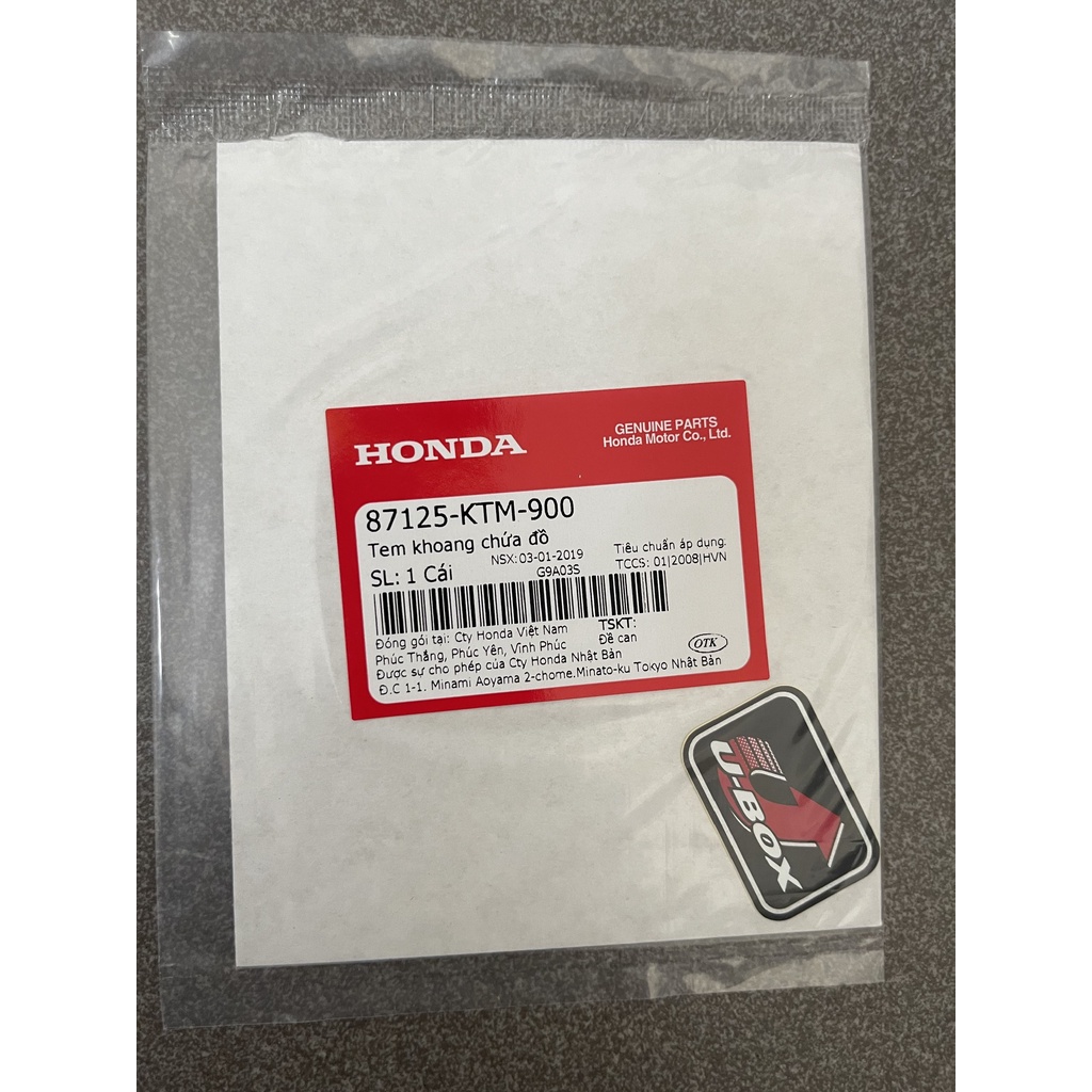 สติ๊กเกอร์ Ubox ของแท้สําหรับ Future Neo, Fu X, Fu 2 87125KTM900