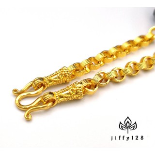 didgo2  K204 สร้อยคอหุ้มทองหนัก2บาท ลายทาโร่ ยาว 24 นิ้ว  พร้อมตะขอปั๊ม 92.5 % ใส่ลงน้ำได้