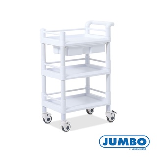 Jenstore Jumbo MDC-3A รถเข็น ABS 3 ชั้น + 1 ลิ้นชัก