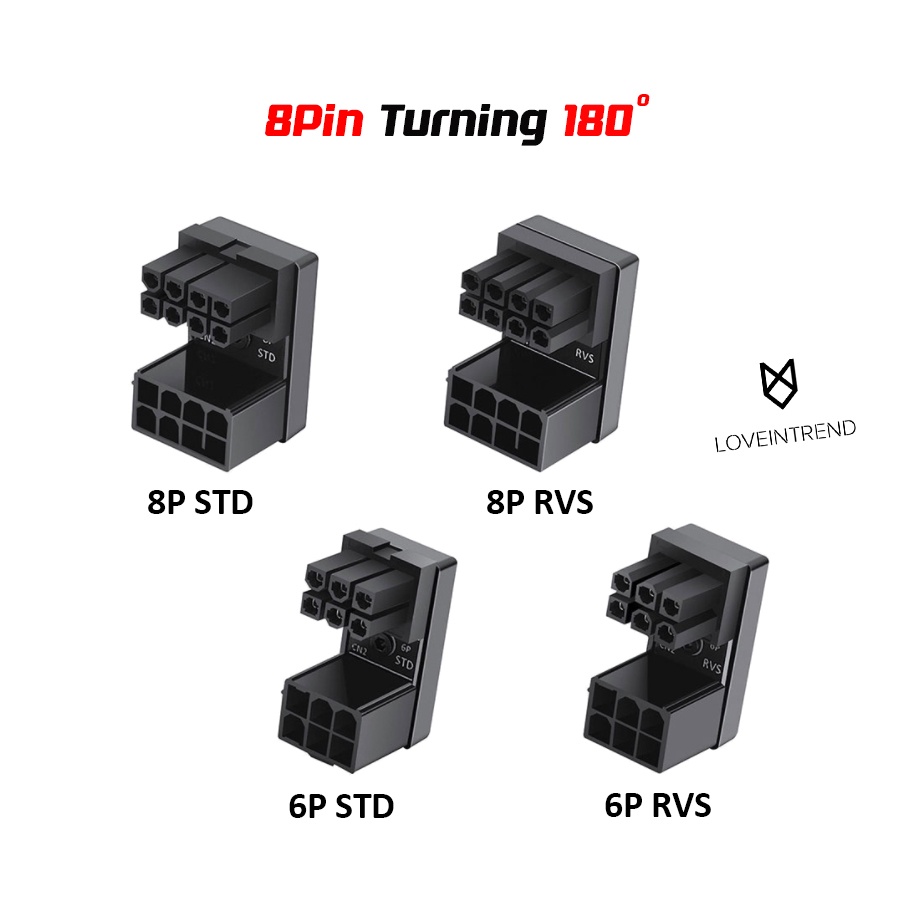 การ์ดจอ 8PIN PCI-E Turning Adapter หัวแปลง PCI-E 8pin 180°