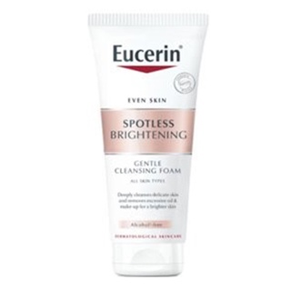 Eucerin Spotless Brightening Cleansing Foam 50g. ยูเซอรีน สปอตเลส ไบร์ทเทนนิ่ง คลีนซิ่ง ล้างหน้า เพื่อผิวขาวกระจ่างใส