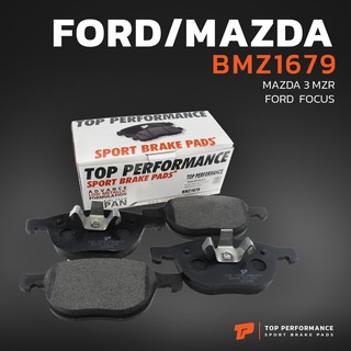 ผ้าเบรค หน้า MAZDA 3 BK BL / FORD FOCUS / ECO SPORT / VOLVO C30 / V50 - BMZ 1679 - TOP PERFORMANCE JAPAN - ผ้าเบรก มาสด้า สาม ฟอร์ด โฟกัส อีโค่สปอร์ท วอลโว่