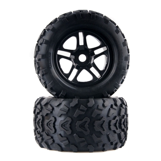 RC 4Pcs T3010 3.8inch Tires with Wheel sets For 1:8 Traxxas E-MAXX HPI Savage