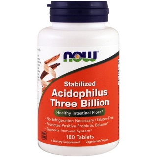 ✨pre order✨Now Foods, Stabilized Acidophilus Three Billion, 180 Tablets