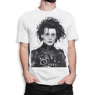 Tshirtคอลูกเรือcrew neckEdward Scissorhands Art T เสื้อ Johnny Depp Tee ผู้ชายผู้หญิงทุกขนาด | เสื้อยืด | --4XL