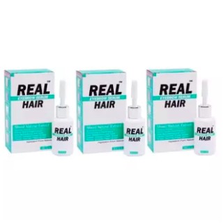 Real Hair ปลูกผม หนวด คิ้ว และบำรุง 12ml. 3ขวด