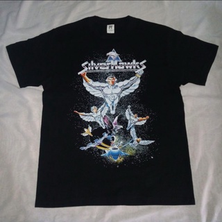 T-shirt  เสื้อยืด พิมพ์ลายการ์ตูนซูเปอร์ฮีโร่ Silverhawks สไตล์วินเทจS-5XL