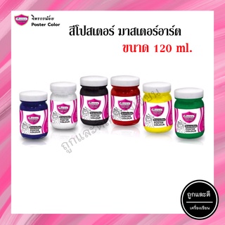 สีโปสเตอร์ Master Art รุ่น จิตรกรน้อย แบบขวด 120 ml.