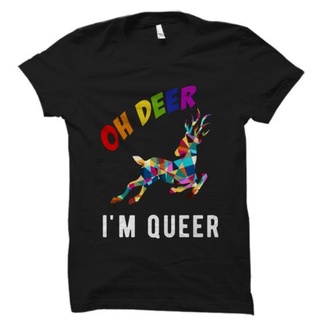 ถูกสุดๆเสื้อท็อปส์ Gildan Oh Deer I M Queer สําหรับผู้ชาย และผู้หญิงรหัสเต็ม