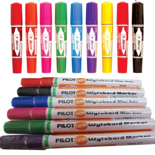 ปากกาเคมี 2หัว ตราม้า, ปากกาไวท์บอร์ด PILOT(ราคาต่อ 1 ด้าม)