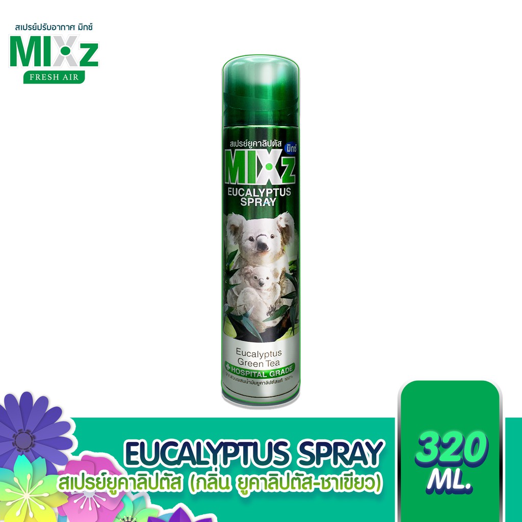 MIXz EUCALYPTUS SPRAY สเปรย์ยูคาลิปตัส - ชาเขียว 320 ml.