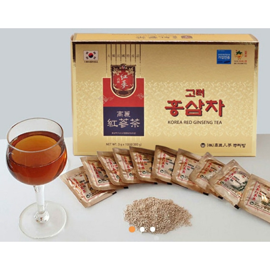 ส่งฟรี/ ชาโสมแดง เกาหลี ผมตรง / เกาหลี เกาหลี หนึ่งกล่อง 100 ถุง * 3 กรัม