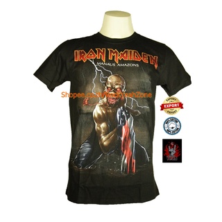 เสื้อยืดผ้าฝ้ายพรีเมี่ยมเสื้อวง Iron Maiden เสื้อไซส์ยุโรป ไอเอิร์นเมเดน ไอร่อน PTA1200 เสื้อวงดนตรีต่างประเทศ