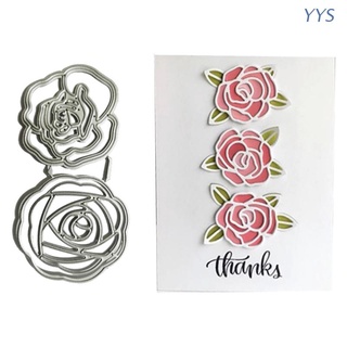 YYS Rose Metal Cutting Dies Stencil Scrapbooking DIY Album Stamp Paper Card Mold Embossing Decoration Craft