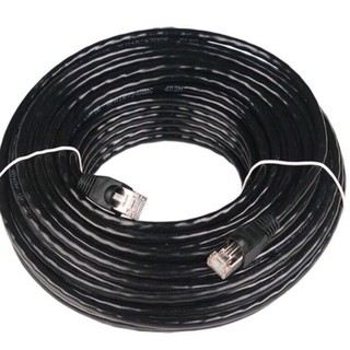 Cat5e Outdoor 100M สายแลน(ภายนอกอาคาร)สำเร็จรูปพร้อมใช้งาน ยาว 100เมตร (Black)