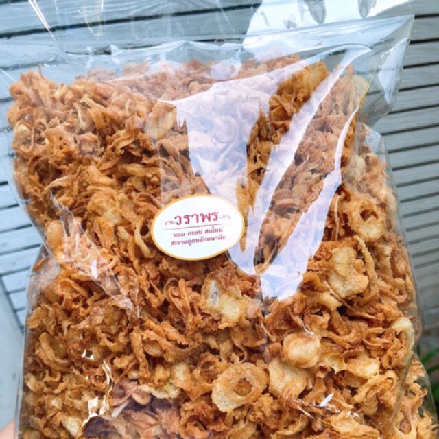 หอมเจียว หนึ่งกิโล (1 กิโลกรัม), (โรยอาหาร ของหวาน ของกิน ขนมขบเคี้ยว) | Fried Onion (1 kilograms)