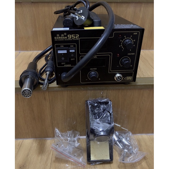 GORDAK  HOTARE952เครื่องเป่าลมร้อน พร้อมหัวแร้งบัดกรีปรับอุณภูมิได้ ซ่อมโทรศัพท์ ซ่อมมือถือ ซ่อมวงจร รุ่น952 ราคา ถูกที่สุด ดีลบีเคเค แกลเลอรีภาพที่ 6