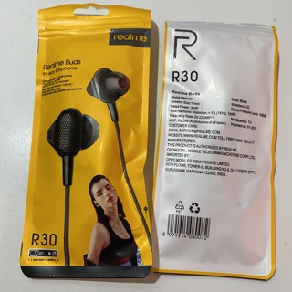 หูฟัง Realme Buds R30 Handsfree In-Ear Earphone Sound Quality ใช้ได้กับ แอนดรอย และ ios