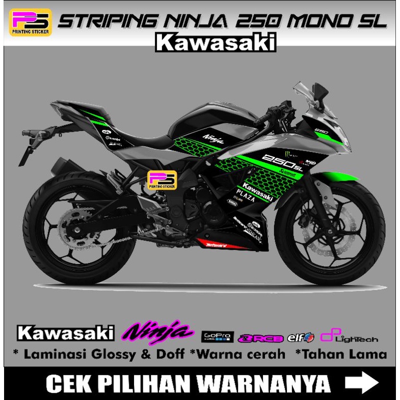 รูปลอก Striping Kawasaki Ninja 250 Mono Sl/Ninja Mono 250 Sl Sponsor