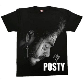 เสื้อยืดผ้าฝ้ายพิมพ์ลาย♣เสื้อยืด postmalone posty rapper t shirts S-4XL