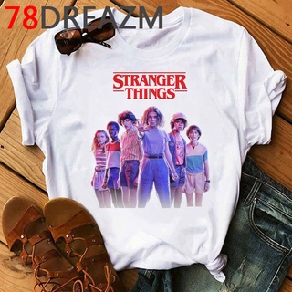 เสื้อยืด พิมพ์ลาย Stranger Things Season 3 Ulzzang 90s สไตล์ฮาราจูกุ สําหรับผู้หญิง