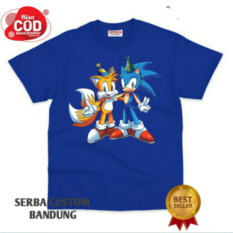Tails Sonic เสื้อยืดเด็ก วัสดุพรีเมียม