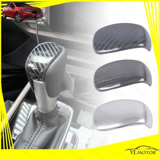 ฝาครอบลูกบิดเกียร์ ไทเทเนียม คาร์บอนไฟเบอร์ สําหรับ Honda City GN Hacthback ปี 2020-2022 Gear Knob Cover Trim