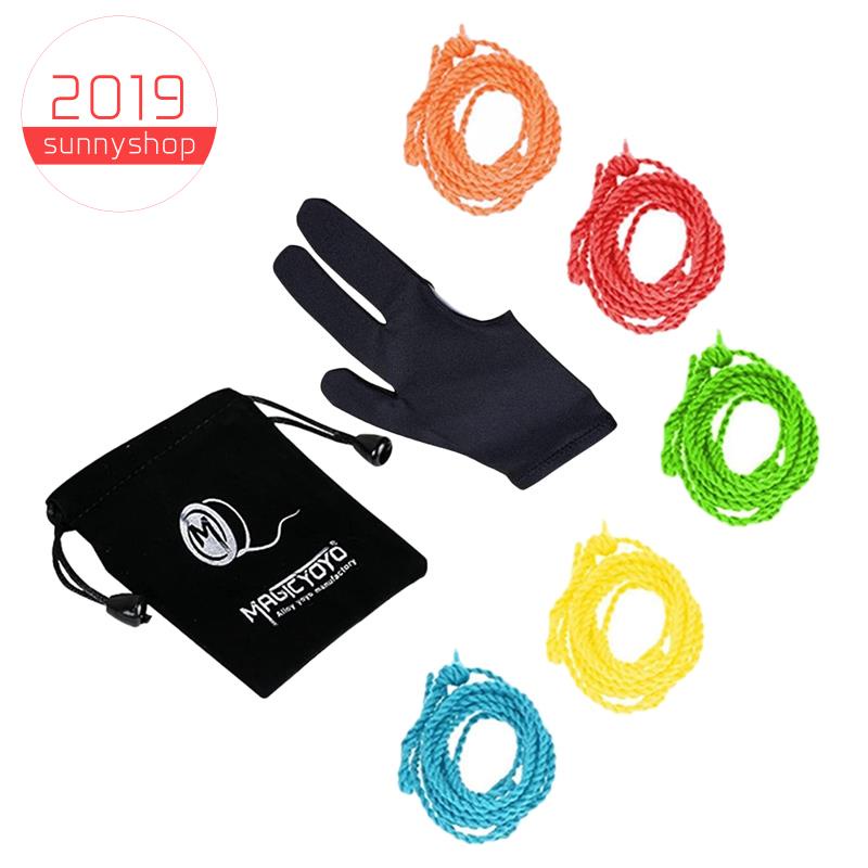 MAGICYOYO Professional ชุดสายโยโย 5 เส้น (สีสุ่ม) พร้อมถุงมือและกระเป๋าโยโย