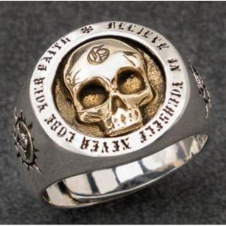 Fashion high-end hip hop ring Gothic ghost head ring Punk party ring Funny personality ring Glamour jewelry