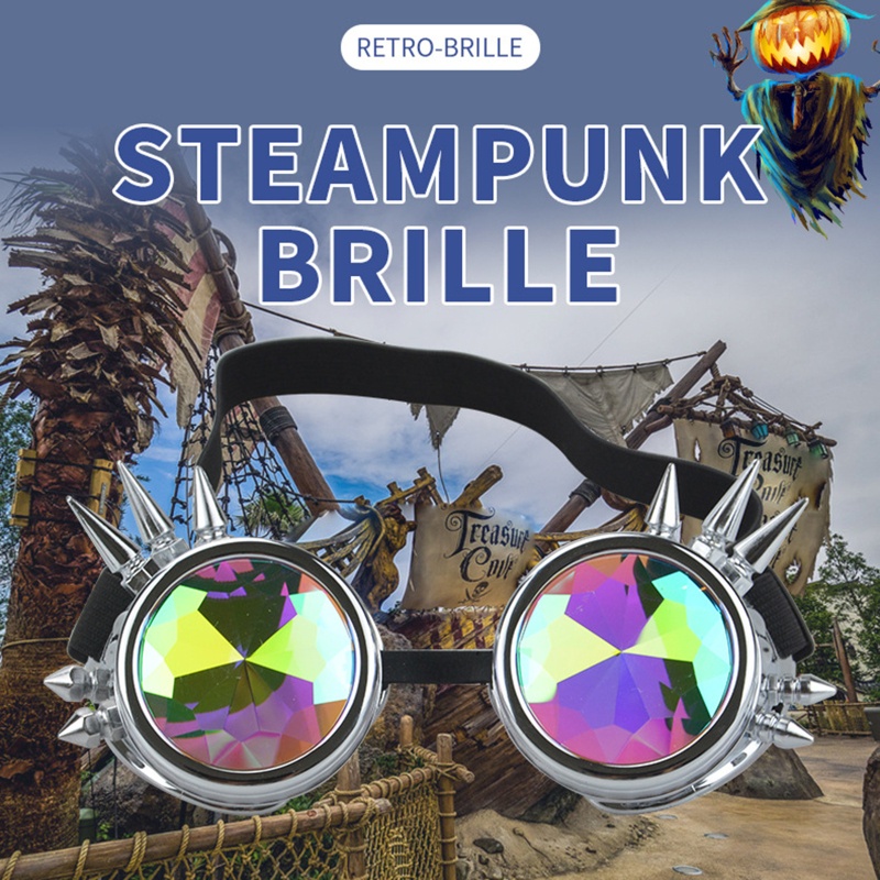 Edb * แว่นตากันแดด Kaleidoscope แว่นตา Rave เทศกาล Retro Party คอสเพลย์ Goggle แว่นตา