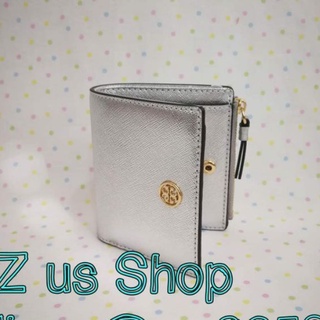 พรีฯ Tory Burch ROBINSON METALLIC MINI WALLET เหลือสีเงินค่ะ