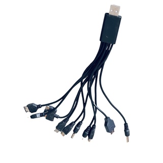 Multi - Function สาย 10 in 1 Universal Micro Mini USB Multi Jack Charger Cable ฤดูใบไม้ผลิสายชุด