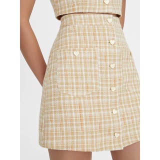 (New) Pomelo Tweet Button Up Skirt